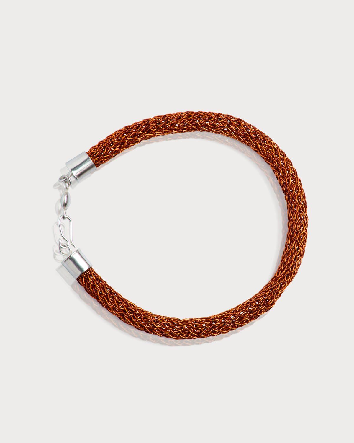 PULSERA TEJIDA EN COBRE - Imagen 2